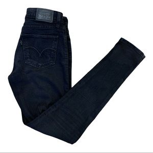 LEVI’S Women’s 535 Super Skinny Ankle Jeans Black Size 27